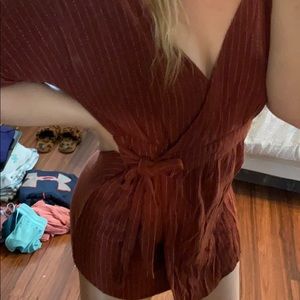 burnt orange pacsun dress
